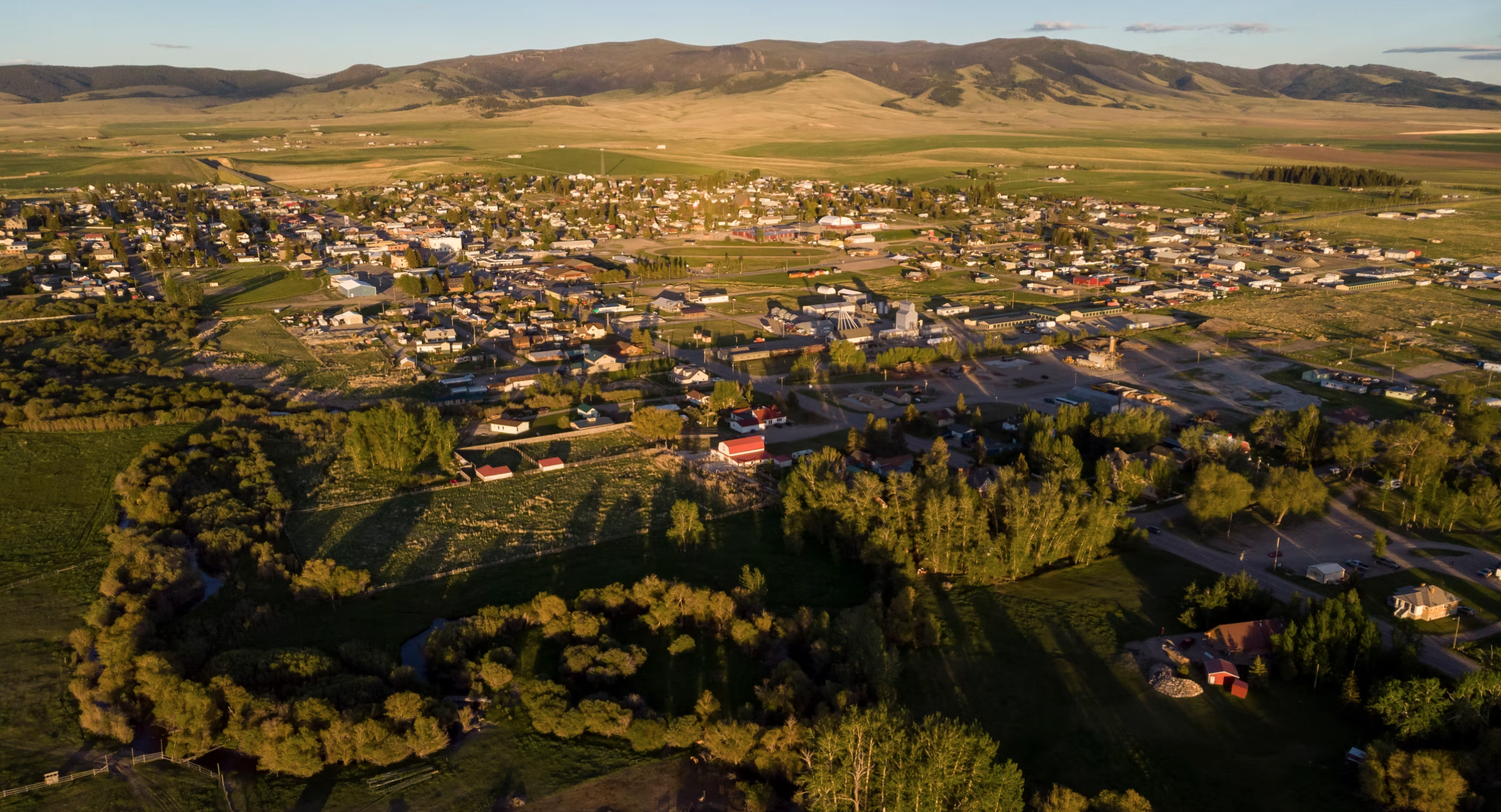 Aerial view of Meagher County landscape